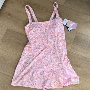 Floral Pink Women's Athletic Dress